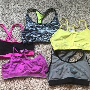Sports bra 5 pack bundle